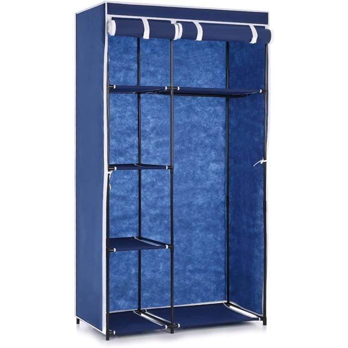 Penderie de vêtement Pliable Armoire de GardeRobe en Tissu Armoire Roll Up Vêtements Stockage