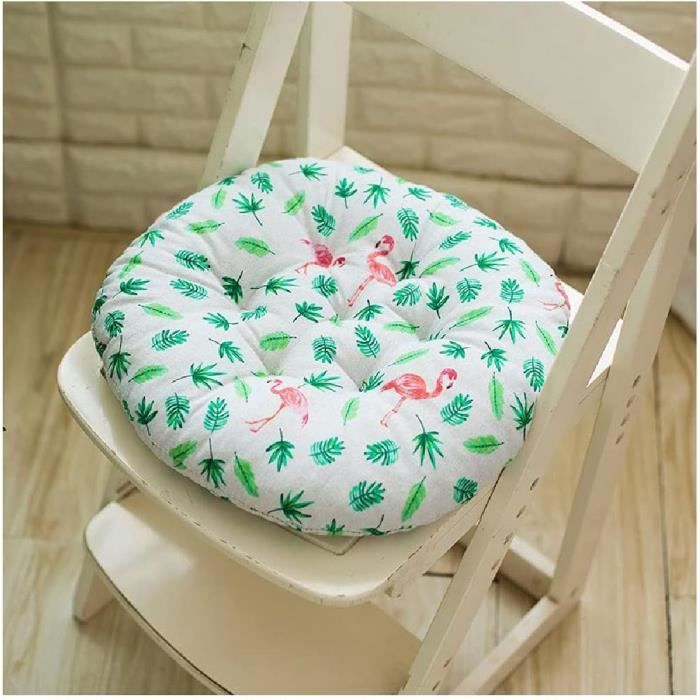 Coussin De Chaise Ronde Antidérapant 28 Cm – Beige Lin, Confort & Décoration Intérieur/Extérieur