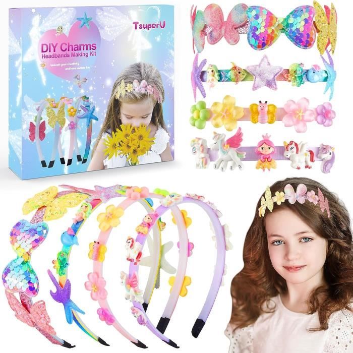 Cadeau Fille Jouet Fille 6-12 Ans Serre Tete Kit Bricolage Enfant, Calendrier De L'Avent Idee Cadeau Noel Accessoire Cheveux Fille