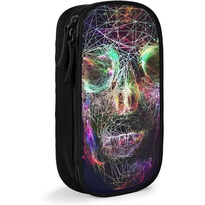 Taille-crayon Tête De Mort Avec Mâchoire Mobile - Argenté, Métal/plastique, 5 Cm