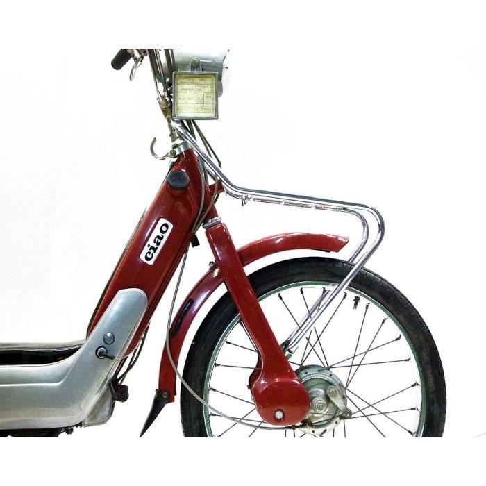 Porte-bagages avant MOTONOSTRA chromé adaptable sur Piaggio Ciao 50 Mix, Erre 2, P, PV, Arcobaleno, vélomoteur, moped