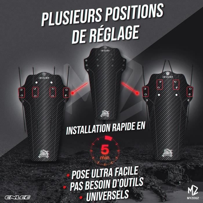 Garde-boue X-BOARD Pour Vélo - Kit 2 Composants - Noir - NEUF