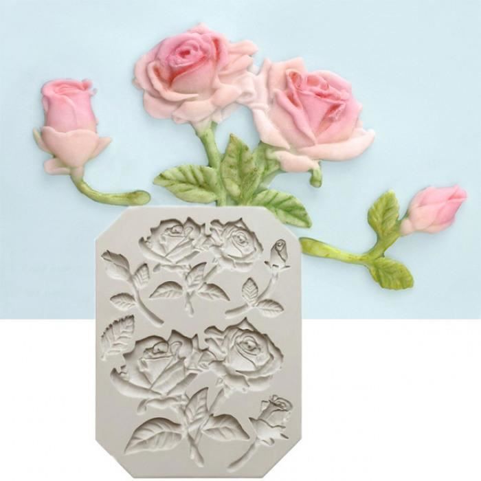 Rose Bouquet De Fleurs En Forme Silicone Decoration Gateau Outil Cdiscount Maison