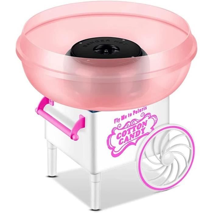 Machine à Barbe à Papa Maison Gadgy Rétro Rose - Cotton Candy Avec 10 Baguettes Et Cuillère