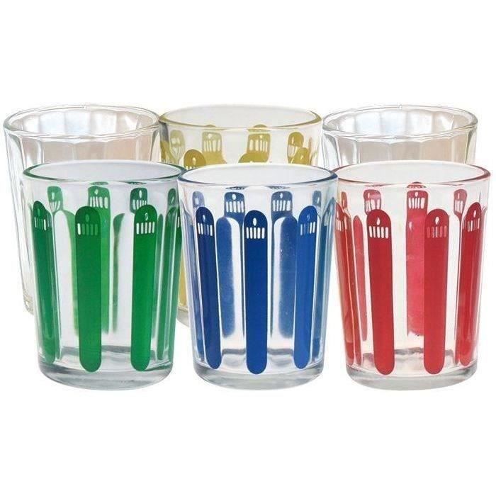 Lot de 6 verres à bougies