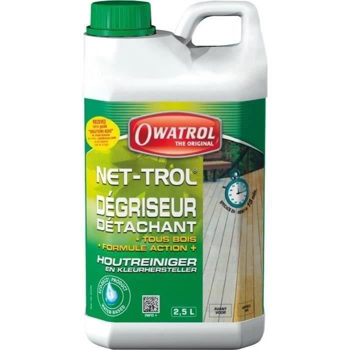 owatrol net trol degriseur et degraissant tous bois exterieurs terrasse mobilier de jardin bois exotique 2 5 l cdiscount au quotidien