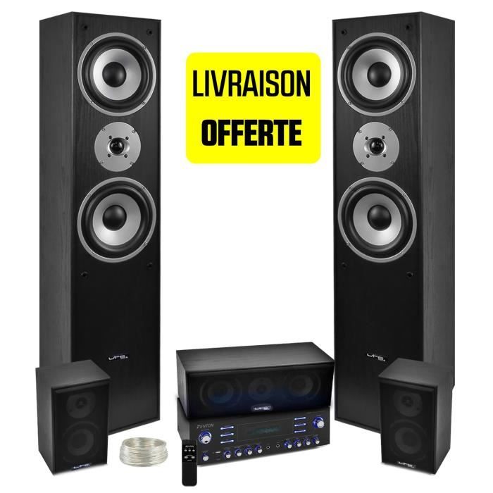 Ensemble 9 enceintes E9 noire Hifi / Home-Cinéma 890 W LTC + Ensemble 9 enceintes E9 noire Hifi / Home-Cinéma 890 W LTC +