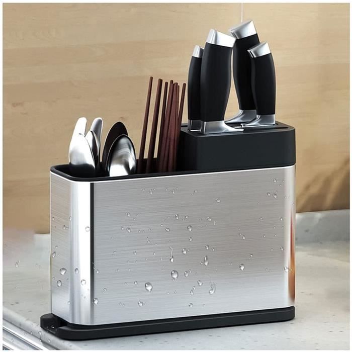 Organisateur Égouttoir Pour Couverts Ustensiles De Cuisine 14x14x23 Cm à Prix