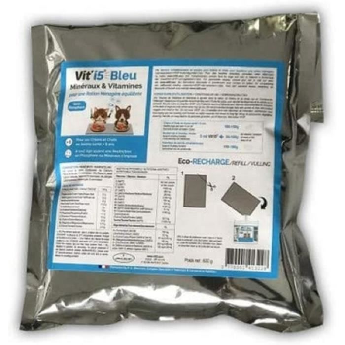 Complément alimentaire pour chien et chat Osalia Vit'i5 Bleu Eco-Re