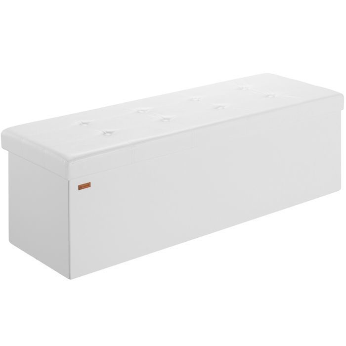 Banc Pliable Avec Rangement Blanc 114 X 40 X 40 Cm Achat