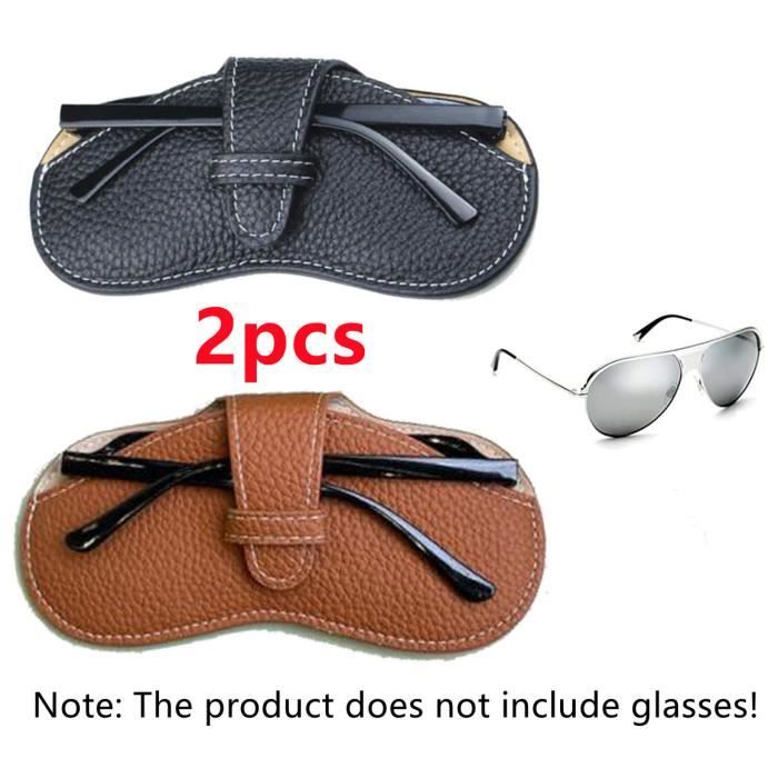 Étui à Lunettes,Portable Boitier Lunettes de Lecture en Cuir,Poche Sac  Souple de Lunettes de Soleil Pliantes,Lunettes de Myopie Sac - Cdiscount  Bijouterie