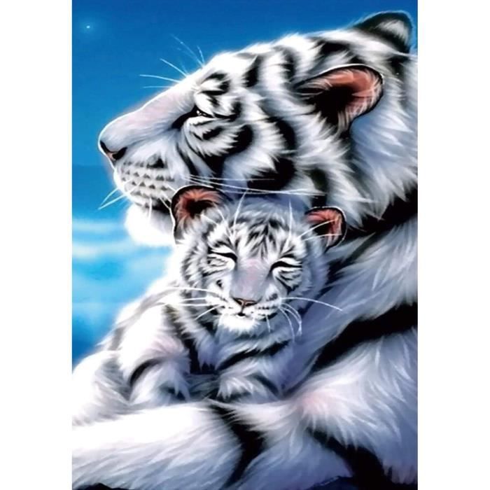 Showker 5D Kit Complet de Broderie Diamant Tigre Affection - Peinture Diamant Animal Rond Point de Croix - Décoration Murale pour Chambre, DIY Diamond Painting Maison 30x40cm Showker 5D Kit Complet de Broderie Diamant Tigre Affection - Peinture Diamant Animal Rond Point de Croix - Décoration Murale pour Chambre, DIY Diamond Painting Maison 30x40cm