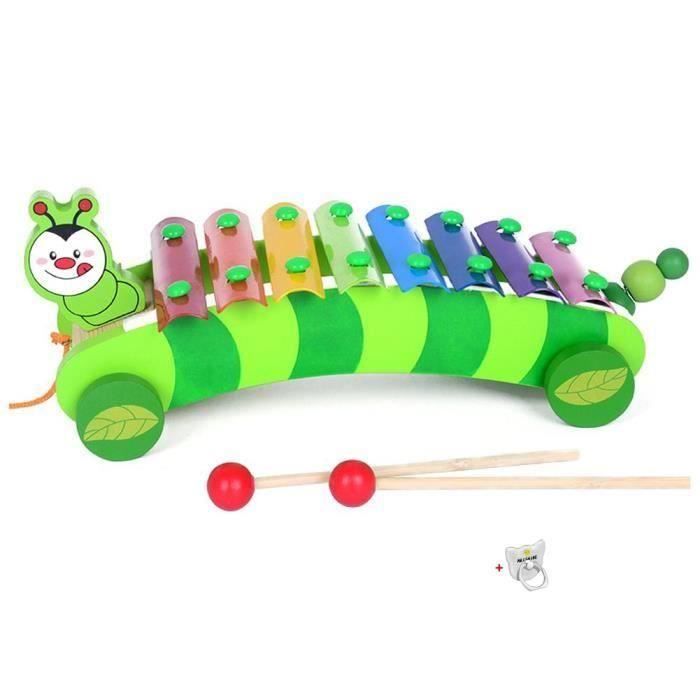 Bigjigs Toys Xylophone Snazzy En Bois – Instrument De Musique Enfant Dès 3 Ans – 8 Barres Colorées