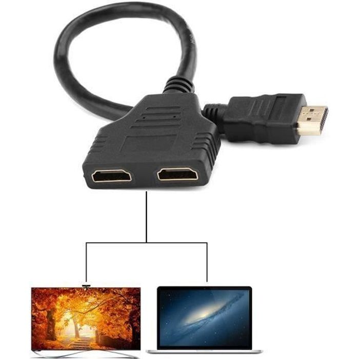 Adaptateur Mini HDMI Vers HDMI VCE - Plaqué Or Support 4K/3D - Lot De 2