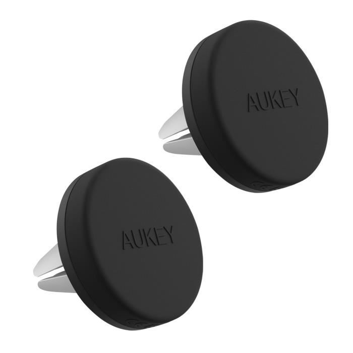 Aukey Support Telephone Voiture Magnetique 2 Pack A Grille D