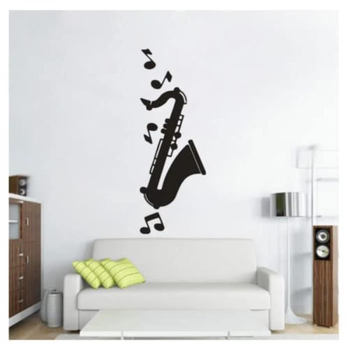 GORGECRAFT PVC Sticker Mural Notes De Musique Stickers Muraux Noir