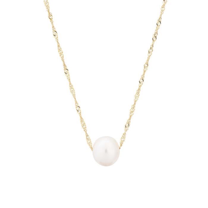 collier perle or femme collier perle or femme