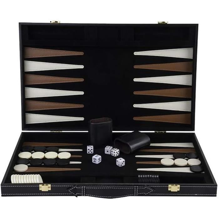 Jeu De Backgammon En Bois De Frêne - Planche 46 Cm (18") - Cadeau Jeu De Société Stratégie - Marque Gross Meister, Fabriqué En Ukraine