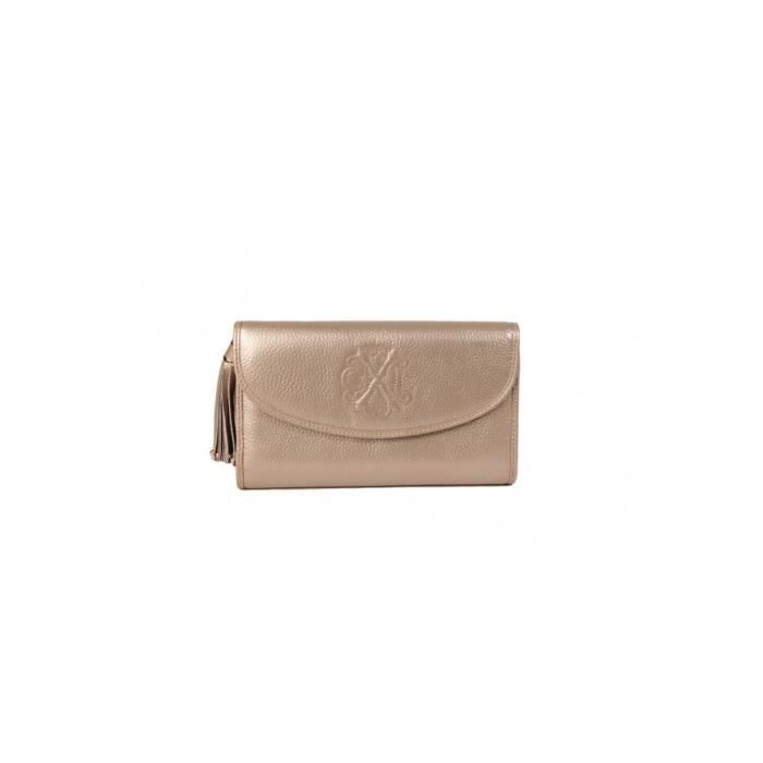 Christian Lacroix Portefeuille en cuir Relief PM2 Champagne