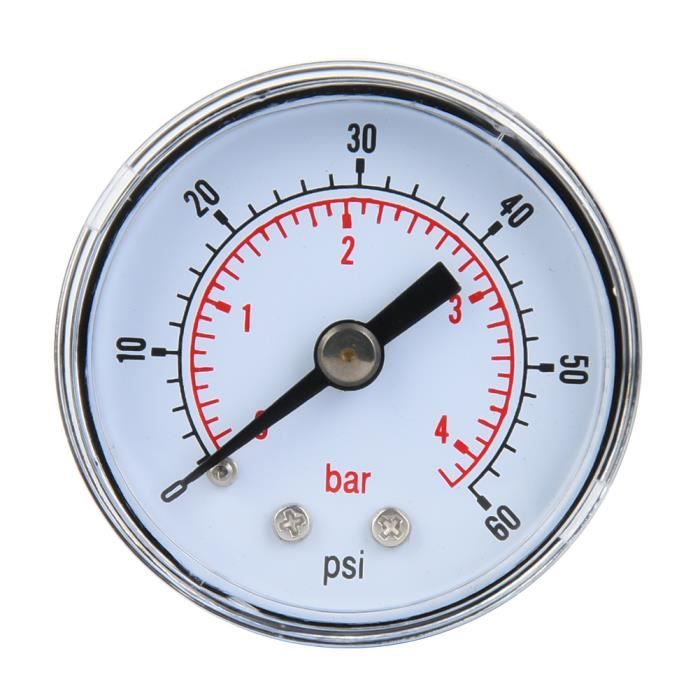 Manomètre Pression Air 0-60Bar / 0-6Mpa – Jauge Hydraulique 60mm Avec Raccord 1/4 NPT - 1