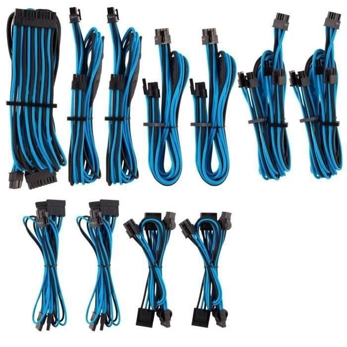 Corsair Premium Pro Sleeved Kabel Set Gen 4 wei?/schwarz - vue 6