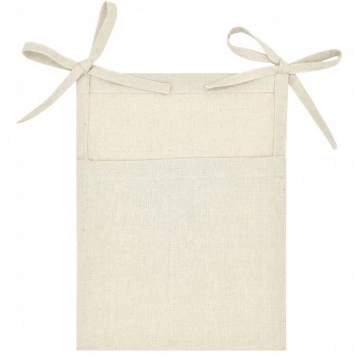 Sac de Rangement Suspendu en Coton pour Nouveau-Né Organisateur de Berceau Poche à Couches 5