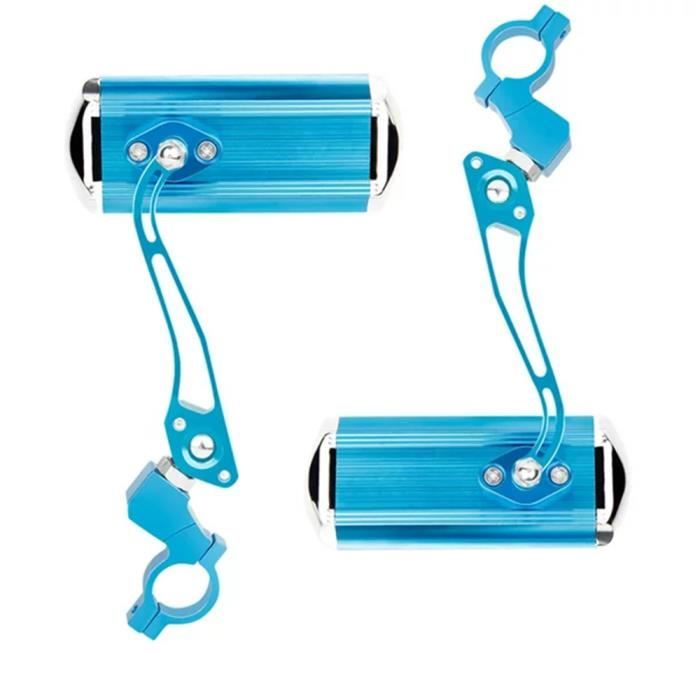 DAMILY® Vélo Rétroviseur - 2pcs Vélo 360 ° Rotating Rétroviseur Guidon Grand angle Miroir vélo - Diamètre fixe 22,2 mm