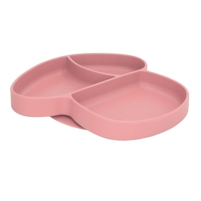 Lot De 3 Assiettes Ventouse Bébé BebeCalin - Antidérapantes Silicone Compartiments Auto-Alimentation
