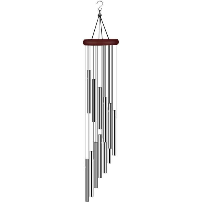 Carillon éolien Jardin 33 Cm - 5 Cloches En Métal - Style Bohème Mystique - Pour Intérieur/extérieur
