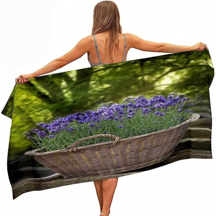 3D Imprimé Microfibre Doux Drap De Bain Absorption Sans Sable