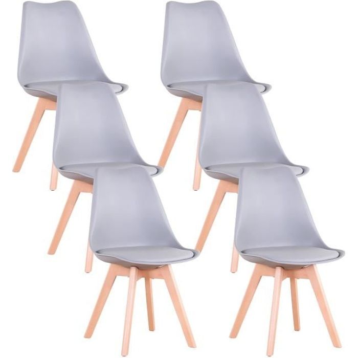 DEWINNER Chaises de Salle à Manger scandinave Lot de 6, Chaise de