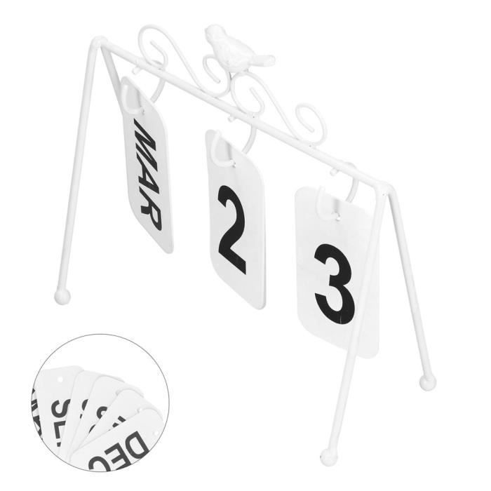 Calendrier Perpétuel Mural TWEMCO BQ-12A - Blanc Et Noir - Mouvement Quartz - Fabriqué Au Japon