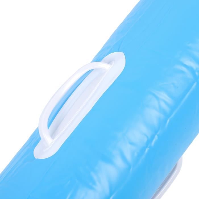 Flotteur Piscine Gonflable Incurvé Style Noodle Rayé - Grand Confort Pour Adultes & Famille - Bleu
