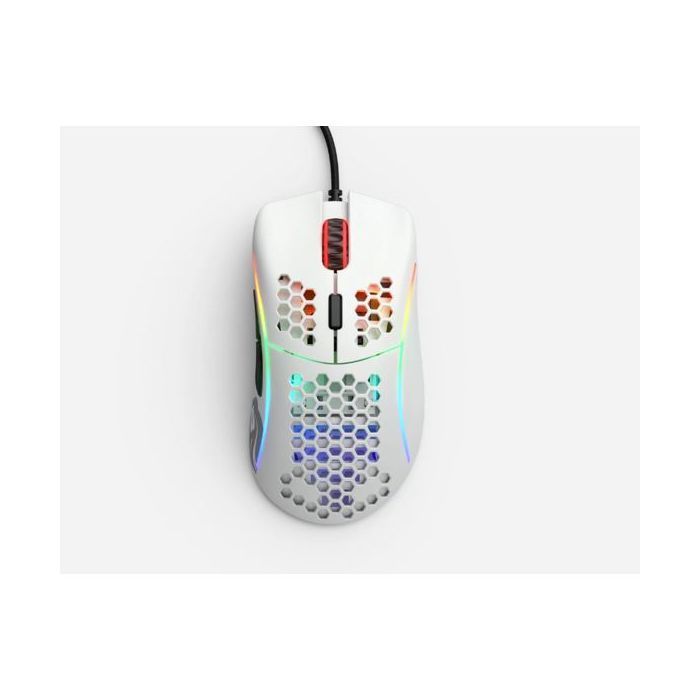 Souris gaming - Glorious - Model D - Blanc Brillant - Filaire - 12000 dpi - 6 boutons