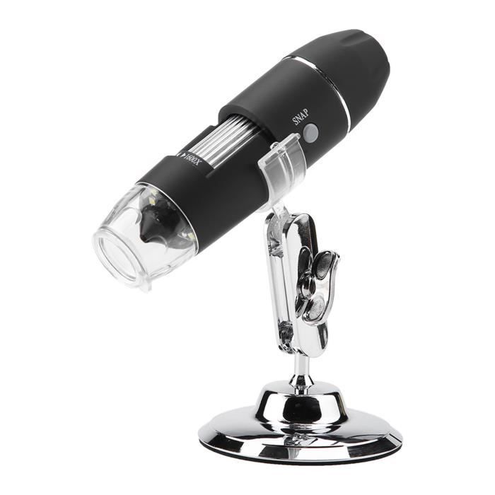 Microscope Numérique USB HD 1600x Avec Support - Pour Observations Détaillées - Neuf