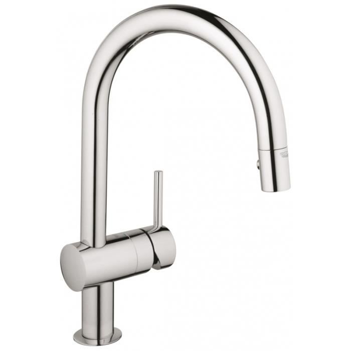 Grohe Mitigeur Evier Avec Douchette Extractible Minta 32321000 Achat Vente Robinetterie De Cuisine Grohe Mitigeur Evier Avec Dou Cdiscount