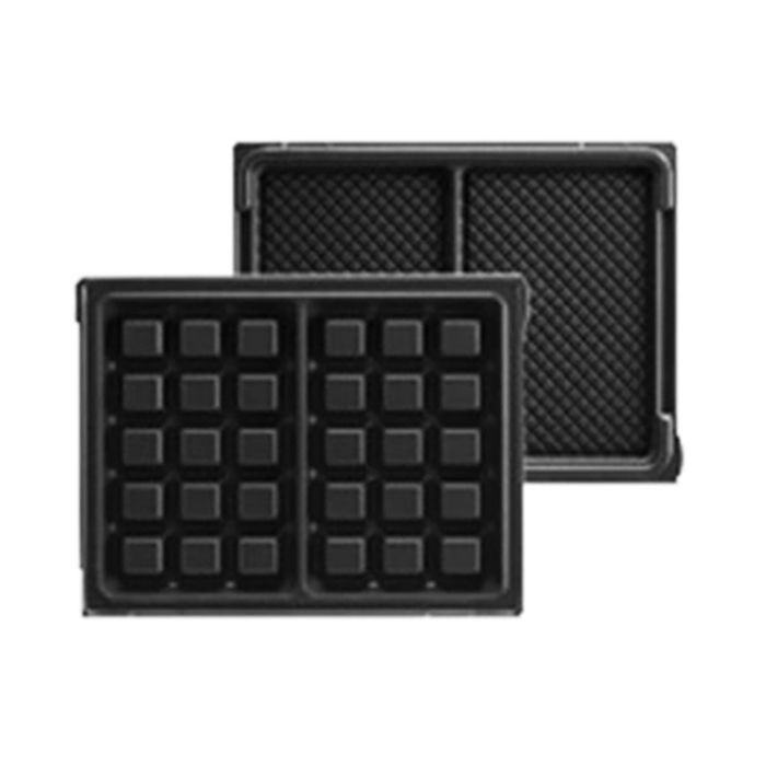 LAGRANGE Jeu de Plaques Maxi Gaufres 3x5 Compatible Gaufrier TartiGaufres Antiadhésif 020122