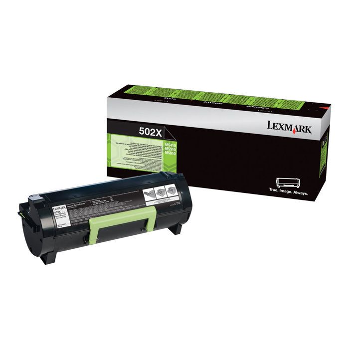 Cartouche de toner LEXMARK 502X – Noir – 10.000 pages – Pack de 1