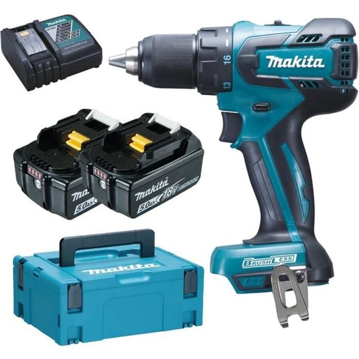 Visseuse - MAKITA - DDF459RTJ - 18V Li-Ion - 2 batteries 50Ah - Mandrin 13mm