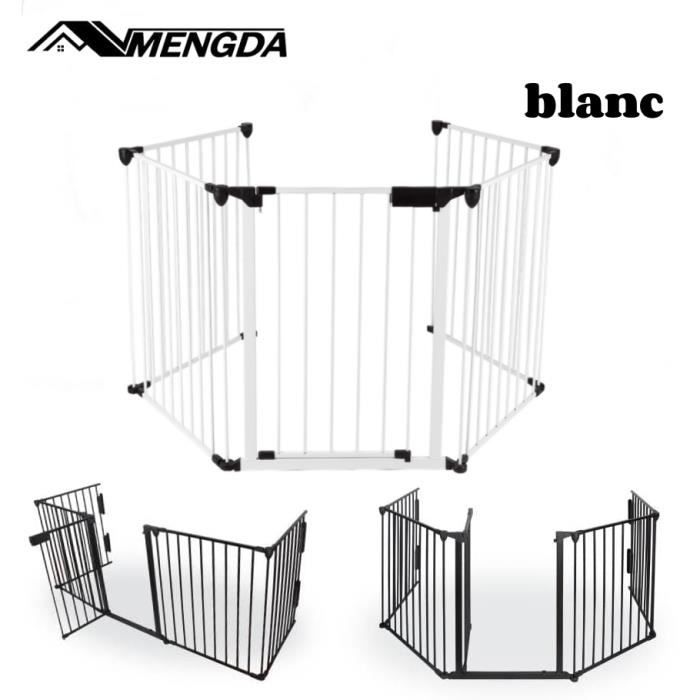 MENGDA Barrière Sécurité Enfant - Barrière Escalier et Porte - Fermeture  Facile, Blanc 310x75cm