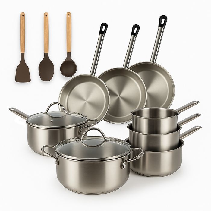 Set 11 piÈces cuisson professionnel en acier inoxydable induction Set 11 piÈces cuisson professionnel en acier inoxydable induction