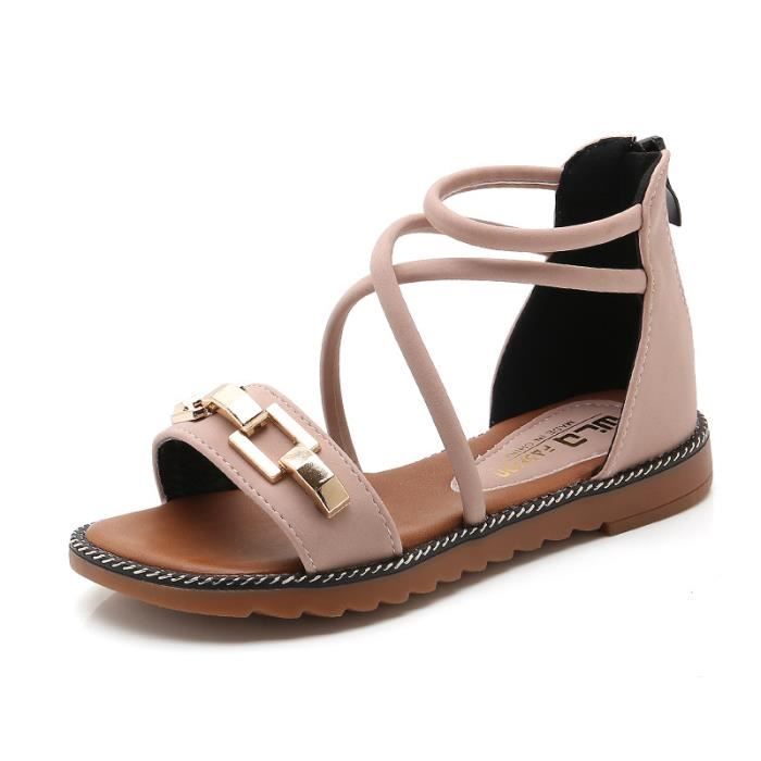 sandales fille cuir