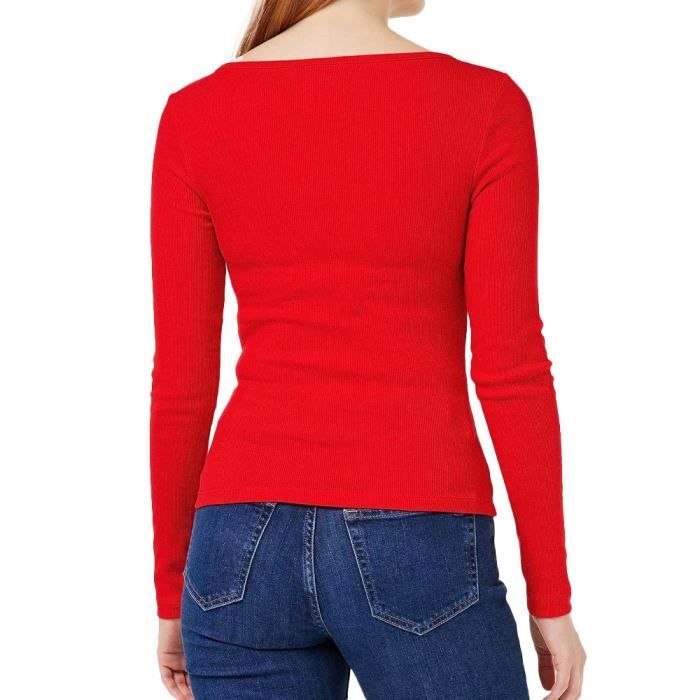 T shirt manche longue femme tommy hilfiger best sale
