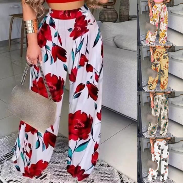 Pantalon a fleur femme online