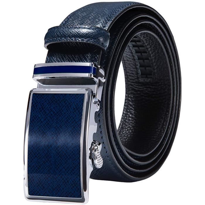 Ceinture Femme En Cuir Véritable Noir – Décorée De Perles Turquoise Et Clous Argentés – Taille M (31-33 Pouces)