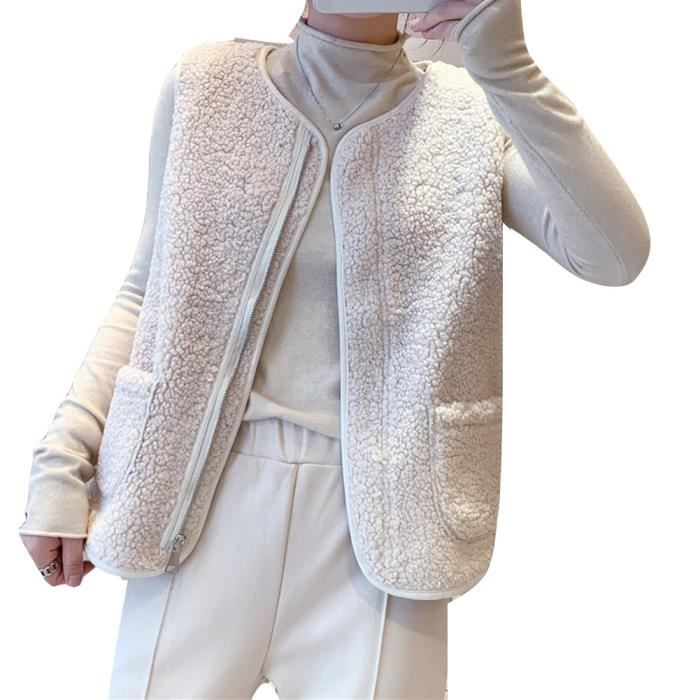 Gilet Sans Manches En Fausse Fourrure Pour Femme - Ouvert Devant, Doux Et Chaud, Pour Toutes Occasions - 5
