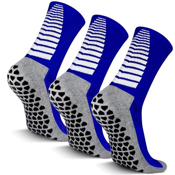 2 Paires Chaussettes Anti-dérapantes Sport - 75% Coton - Taille 39-46 - Pour Football, Yoga