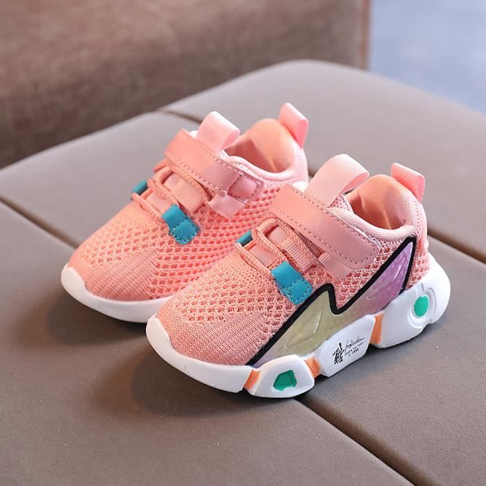 Basket Enfant Chaussures Garcon Fille Baskets Rose Cdiscount Chaussures