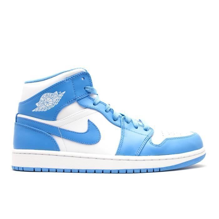 Jordan 1 mid on sale bleu et blanche