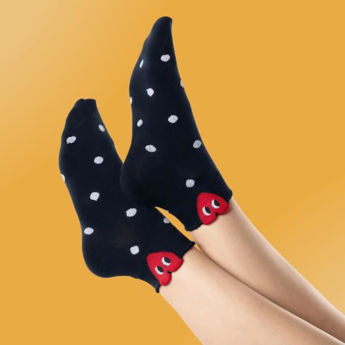 Chaussettes Homme Néon Fantaisie - Motif Nounours Brillant - Taille 6-11 - Coton/polyester